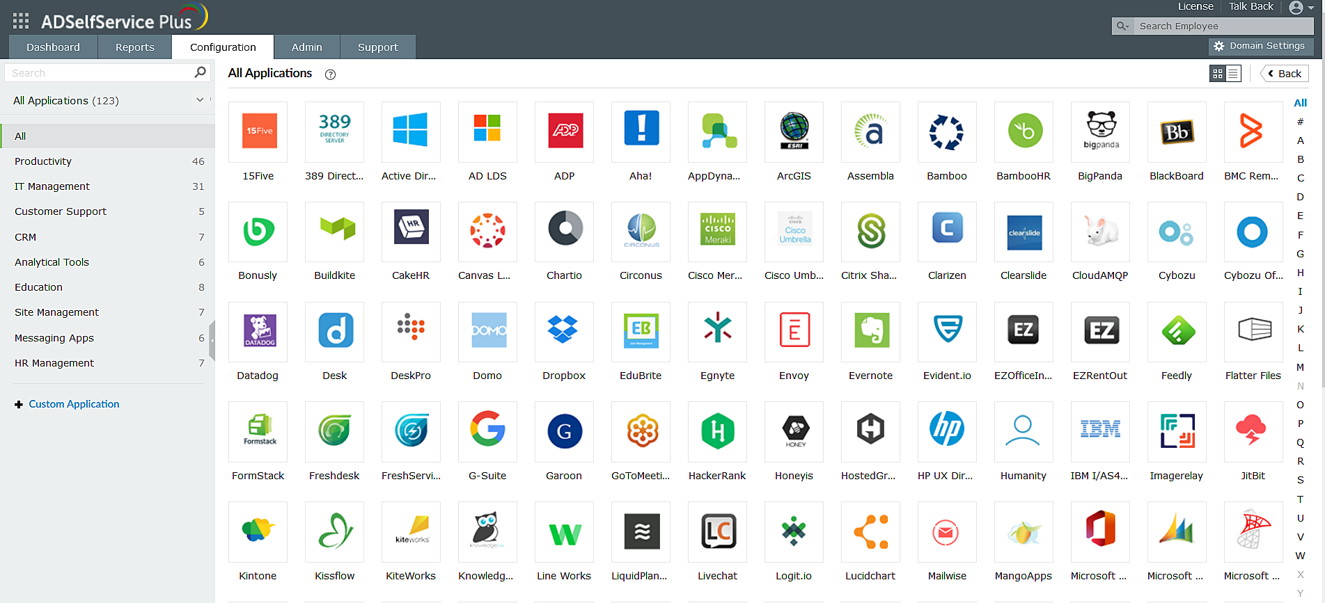 ManageEngine ADSelfServicePlus - Enable one-click access to all enterprise applications.