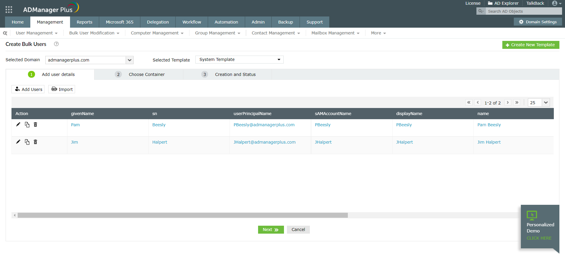 ManageEngine ADManager Plus - Screenshot 4