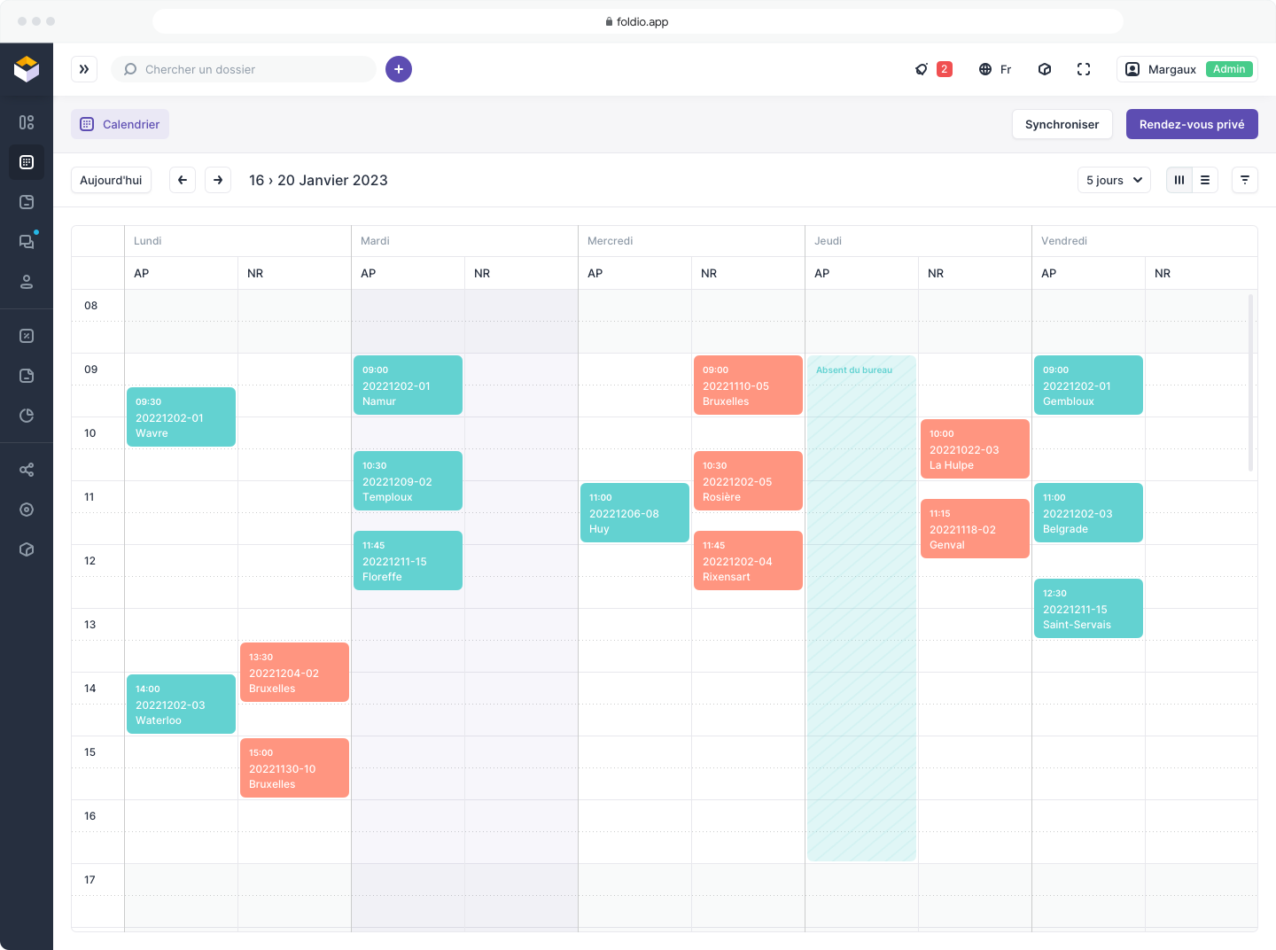 Foldio - Shared calendar