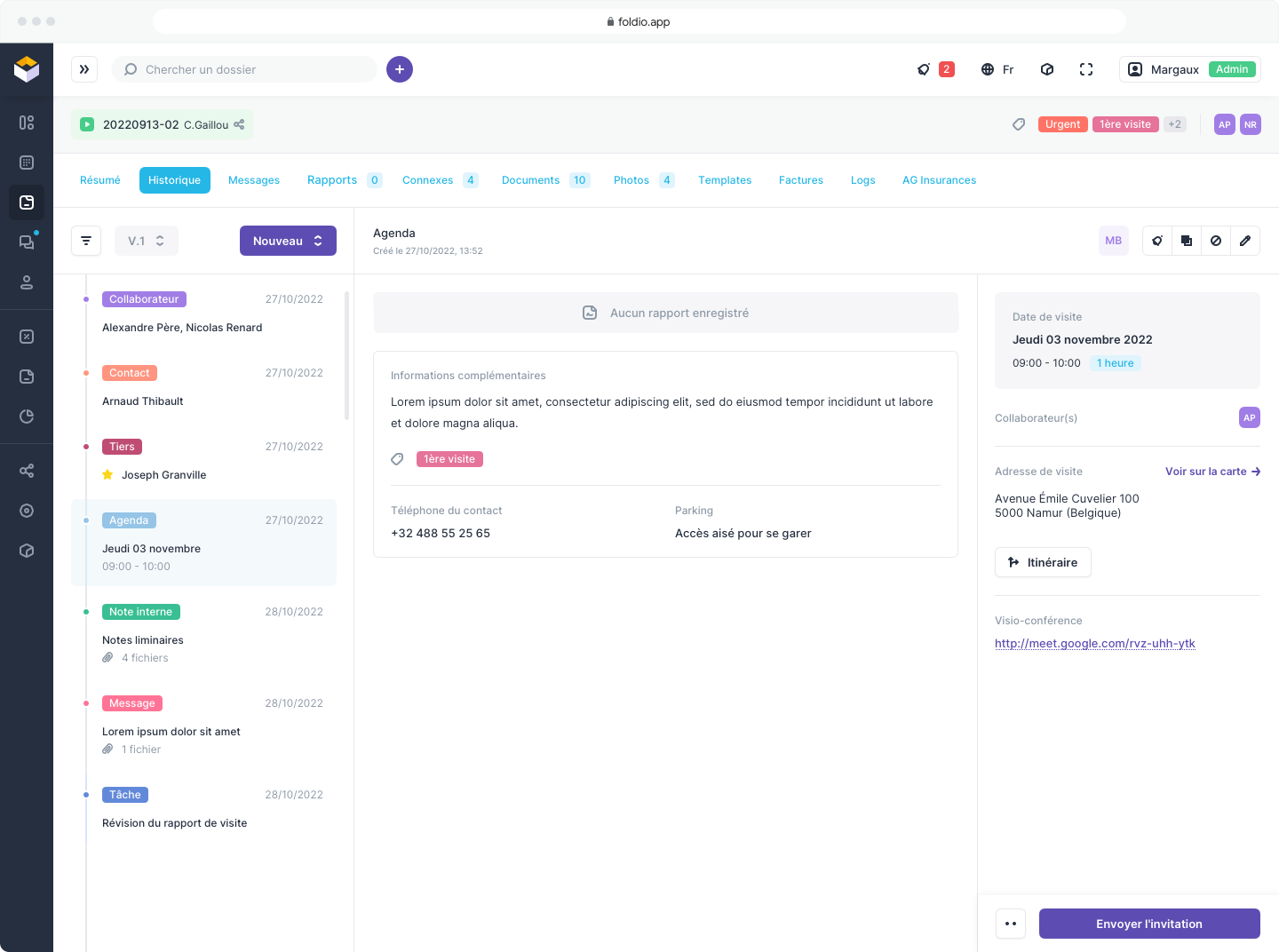 Foldio - Folder event timeline