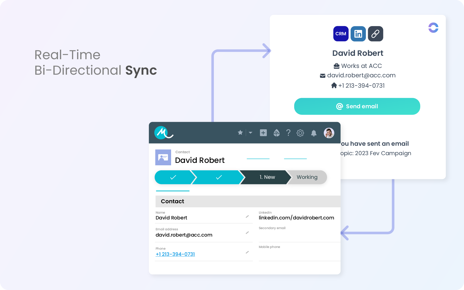 Cadence - Connected to your CRM
