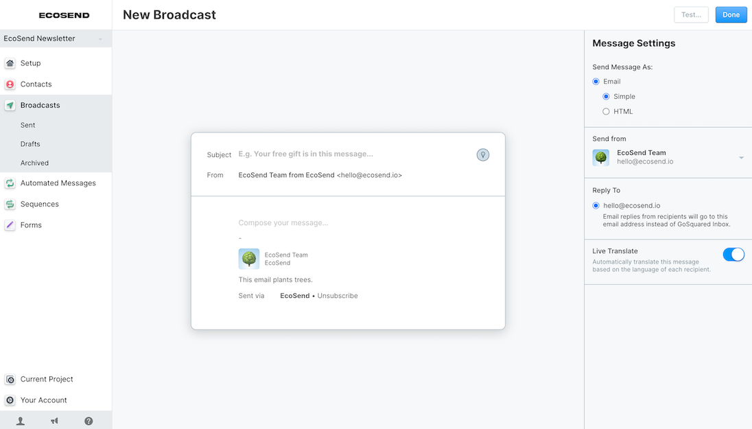 EcoSend - Screenshot 3