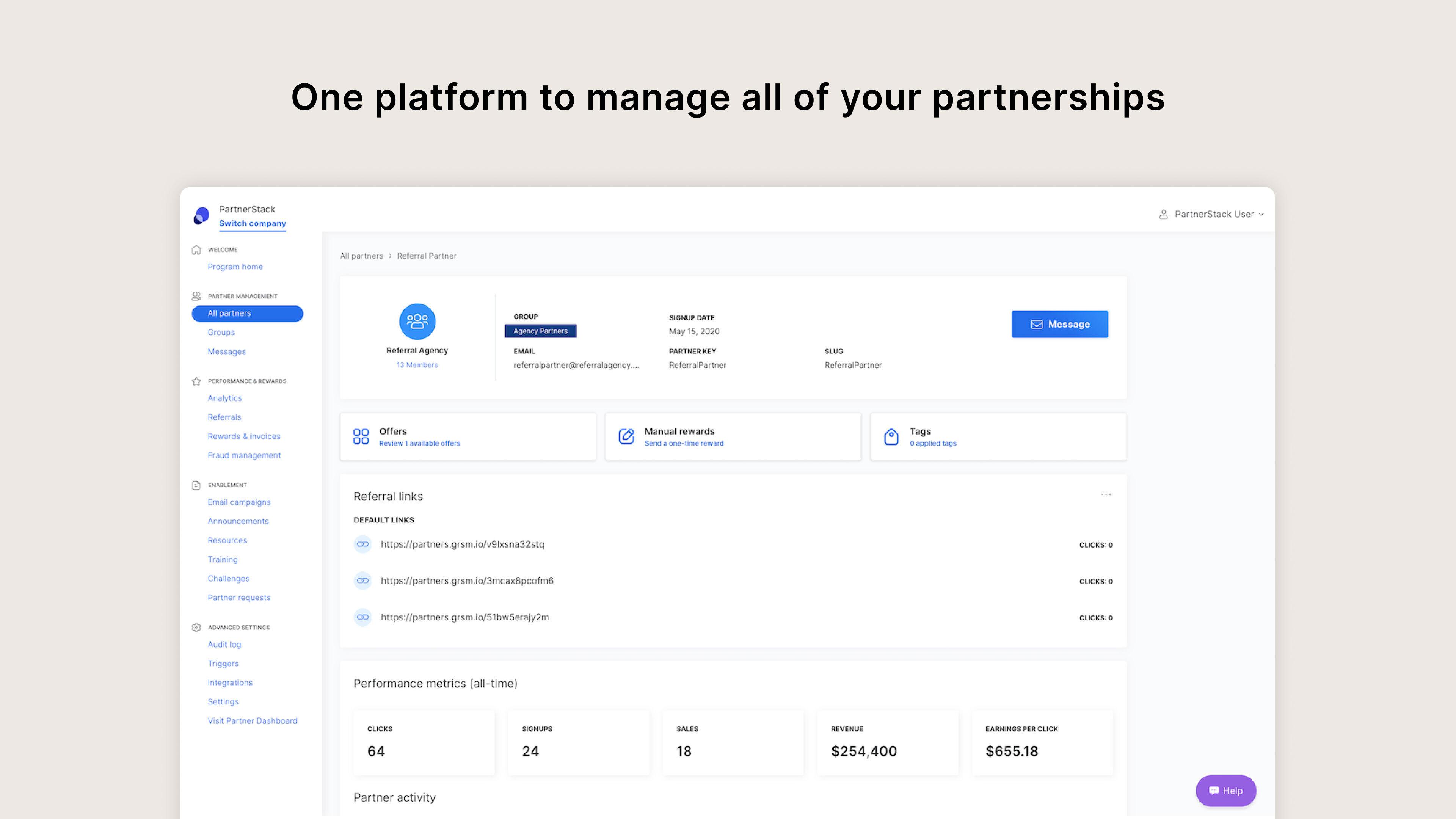 PartnerStack - Multi-channel management PartnerStack - Multi-channel management