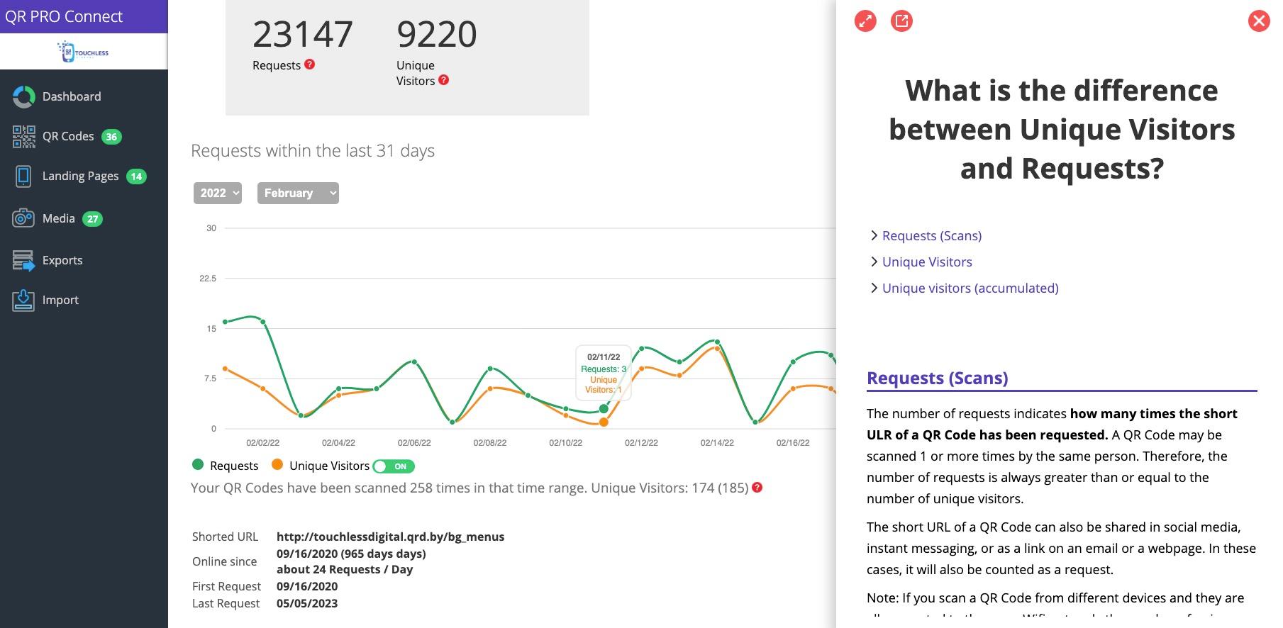 QR PRO Connect - Robust built-in tips and knowledge base help you along your journey. Tooltips help describe and explain features and functions. Onboarding is a breeze with help at your fingertips.