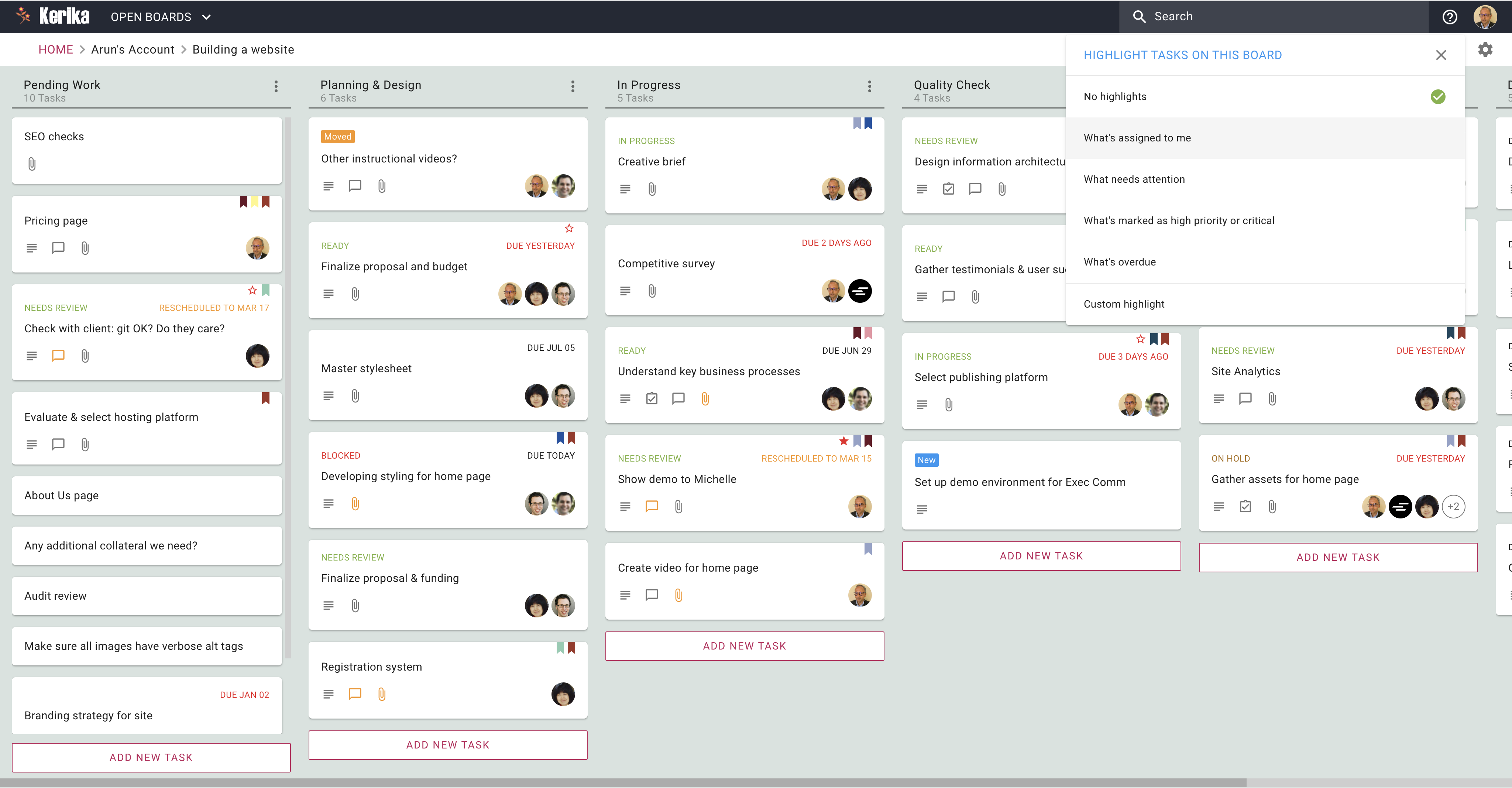 Review Kerika: It is a task management tool that offers a user-friendly - Appvizer