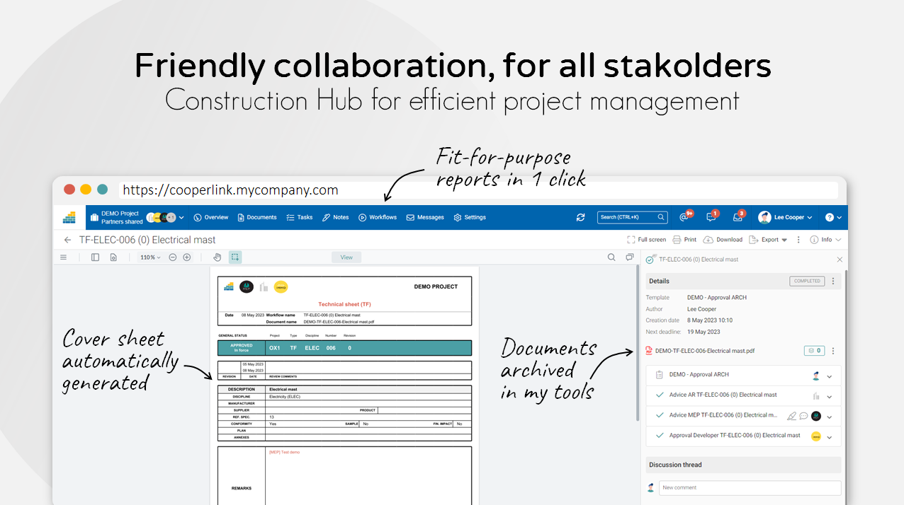 Cooperlink Construction Hub - Screenshot - Friendly collaboration for everyone