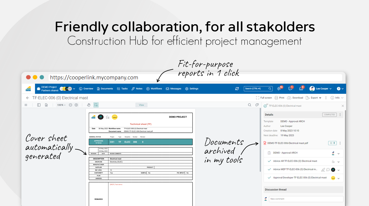 Cooperlink Construction Hub - Screenshot - Collaborazione amichevole per tutti