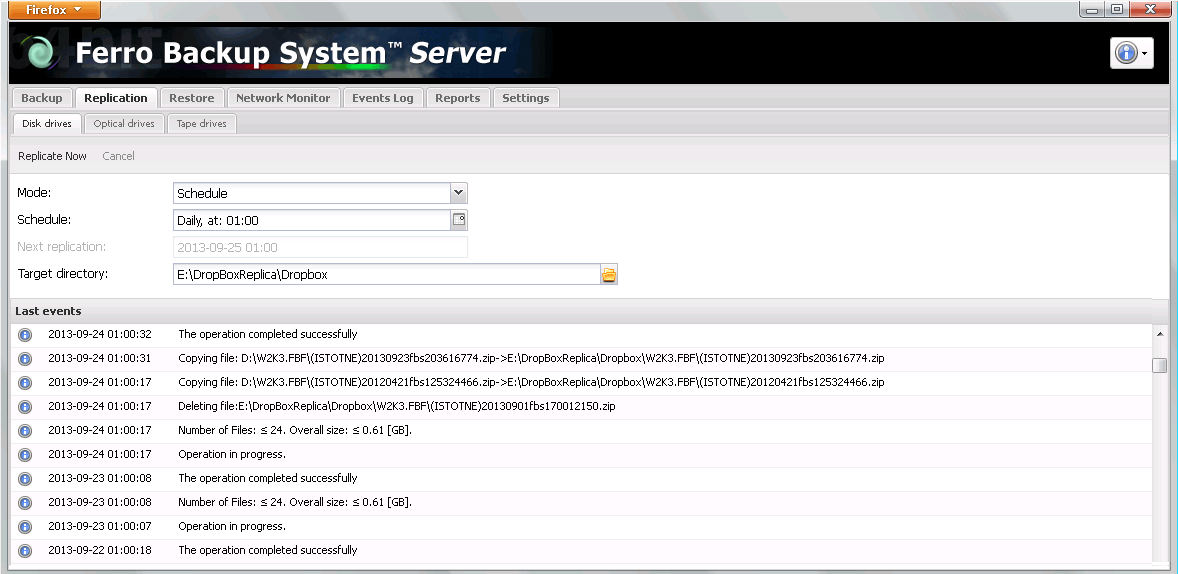 Ferro Backup System (FBS) - Screenshot 2
