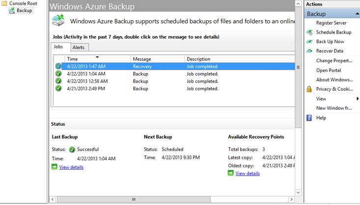 Microsoft Azure Backup - Microsoft Azure Backup: Standard d'encodage avancé (AES), Base de savoir (tutoriels, démos), Assurance contre les pertes de données