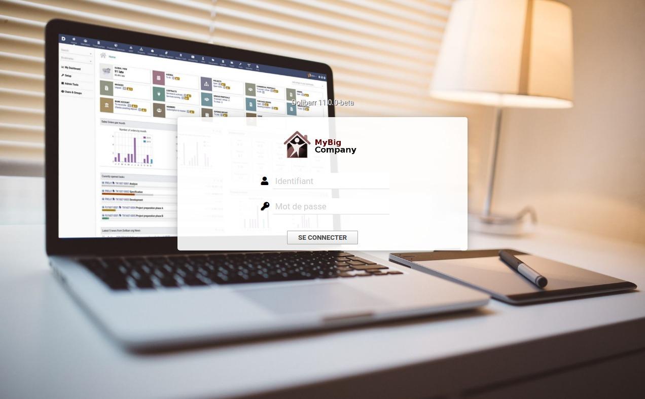 Dolibarr ERP CRM - Page de login