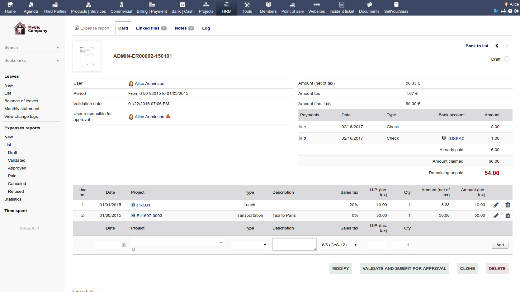 Dolibarr ERP CRM - Screenshot 4