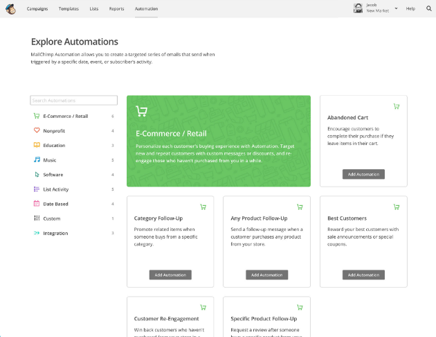 Automate email with MailChimp