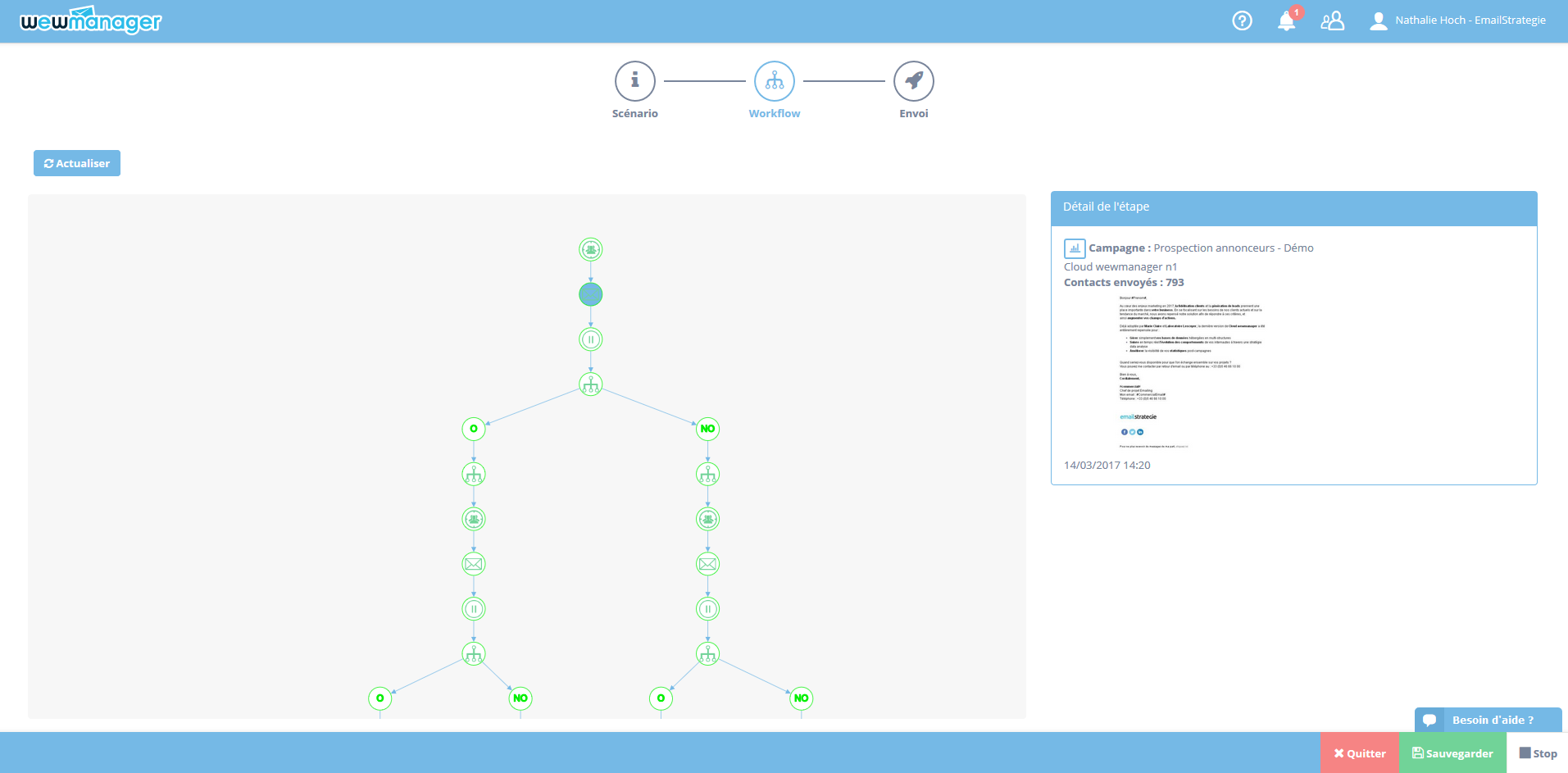 wewmanager - wewmanager : Marketing Automation, Création de Scénarios Automatisés, Workflow, Echantillonage, Conditions