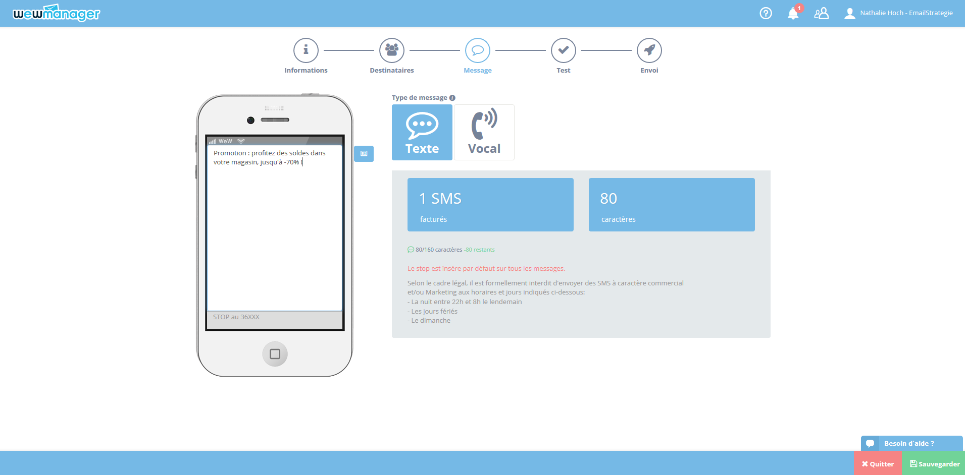 wewmanager - wewmanager : Gestion de Campagnes SMS, Aperçu en Temps Réel, SMS Texte ou Vocal