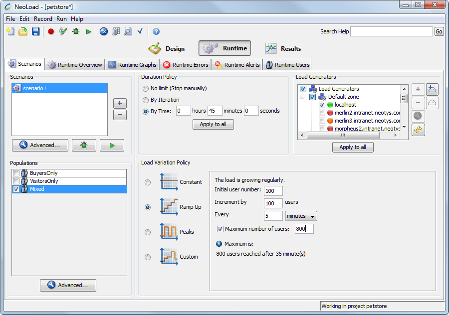 NeoLoad - NeoLoad: La formación en línea (webinar) el sistema operativo Windows compatible, API, servicio Web