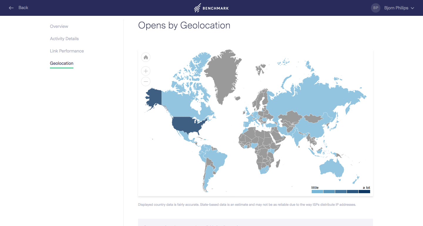 Benchmark Email - Benchmark Email - Rapports de géolocalisation