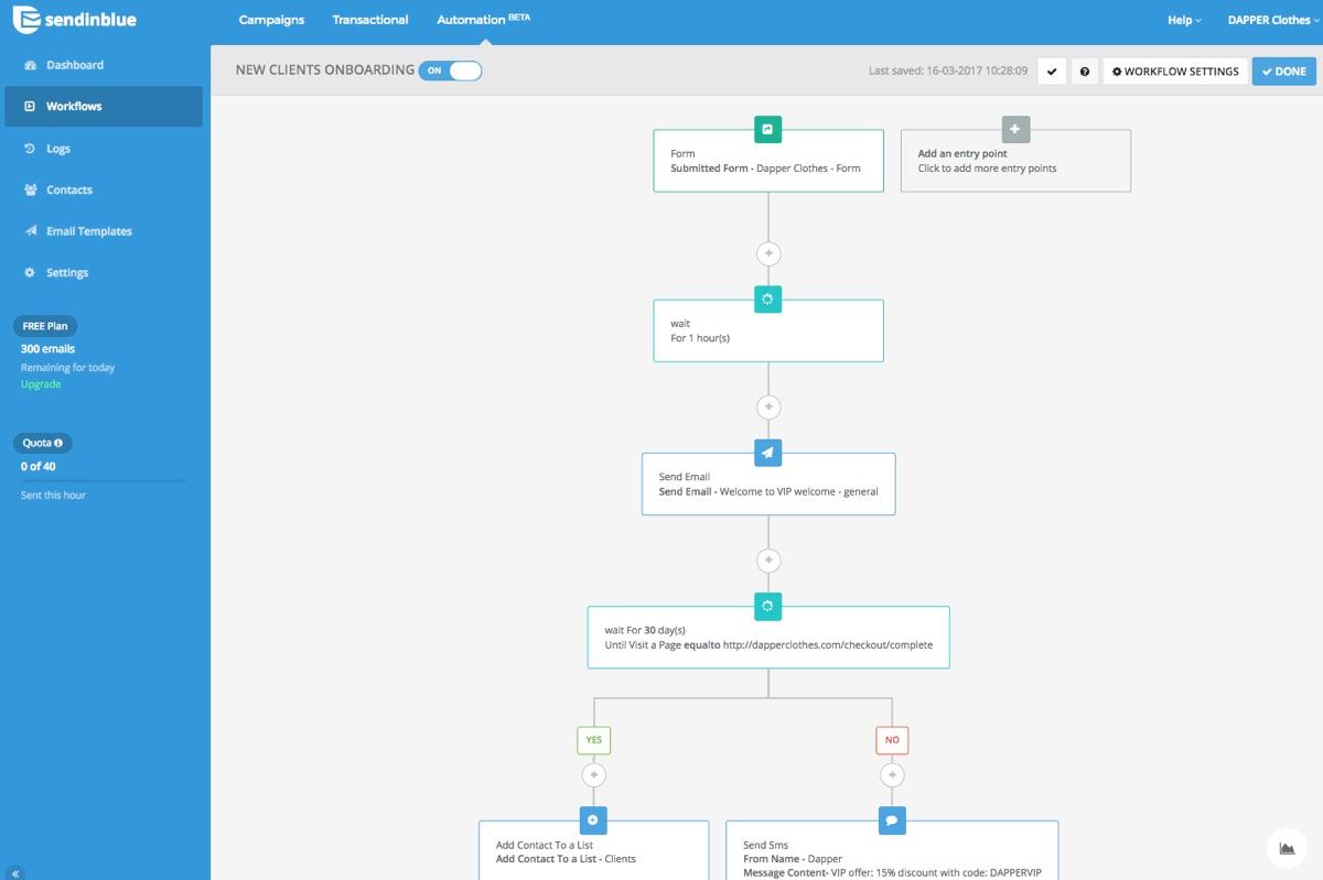 SendinBlue: Programming a autoresponder SendinBlue: Programming a autoresponder