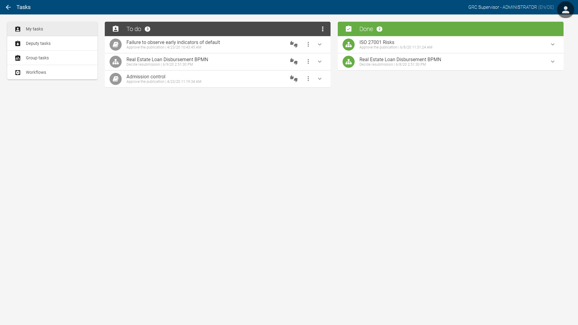 BIC Process Design - Task workflow with BIC Process Design