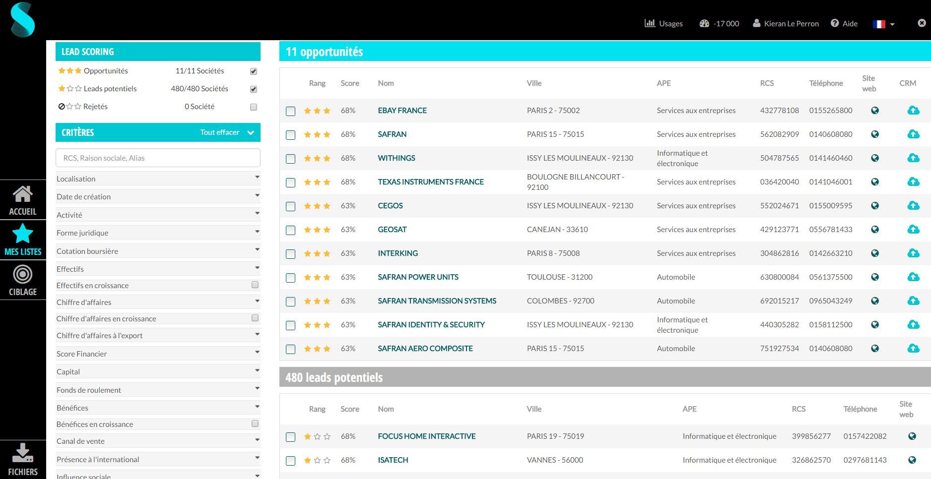 Sparklane - lead scoring Lead Management Opportunity Management