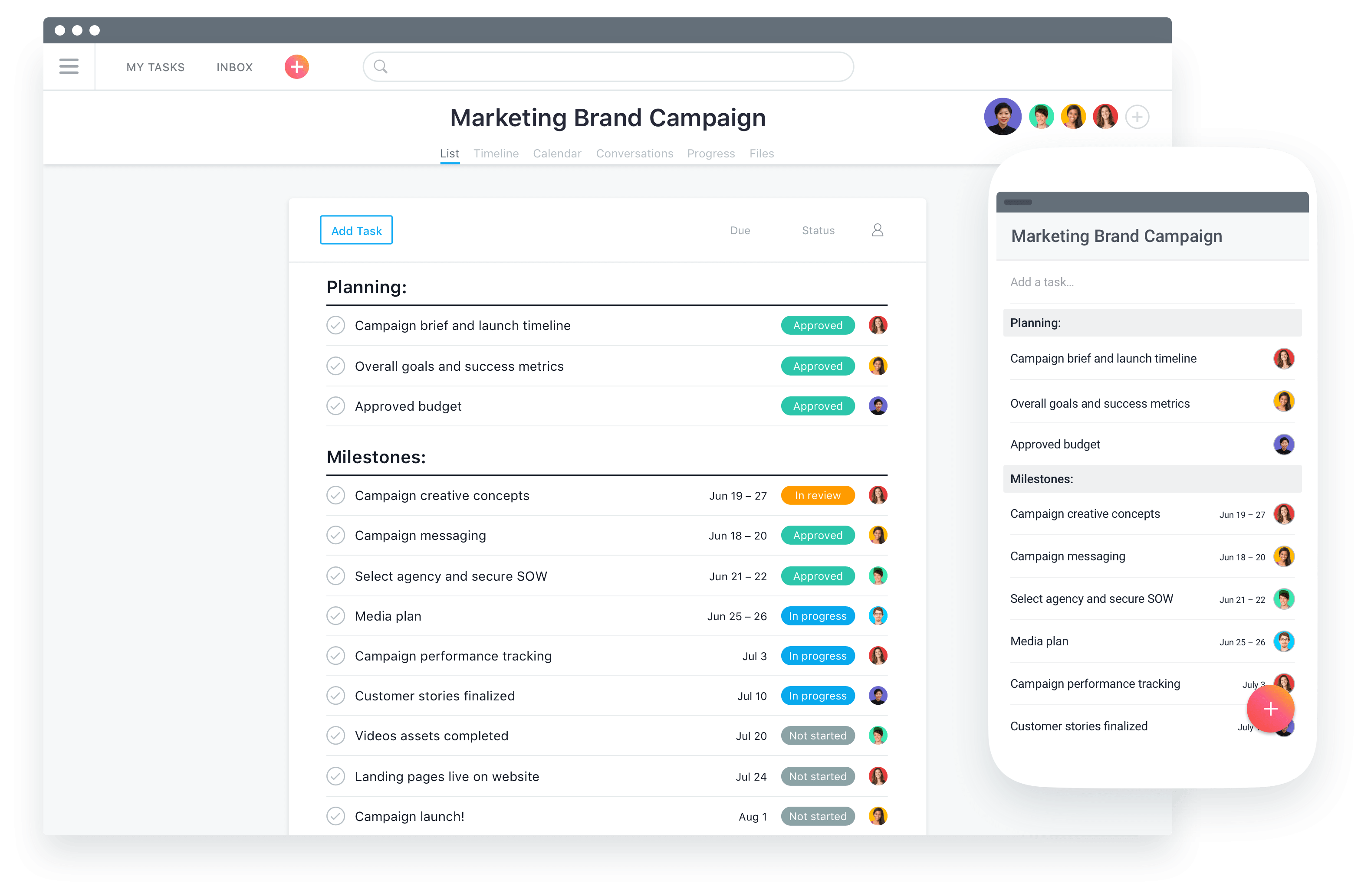 Asana - Asana desktop and mobile