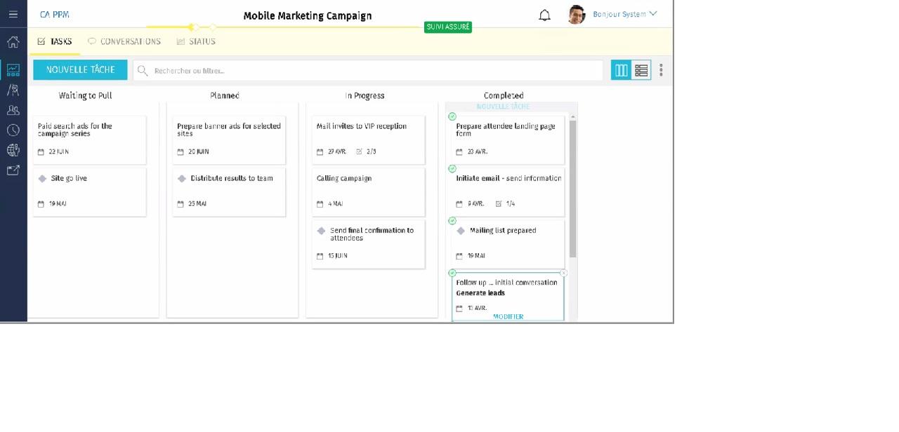 CA Clarity PPM - Project Management - Kanban