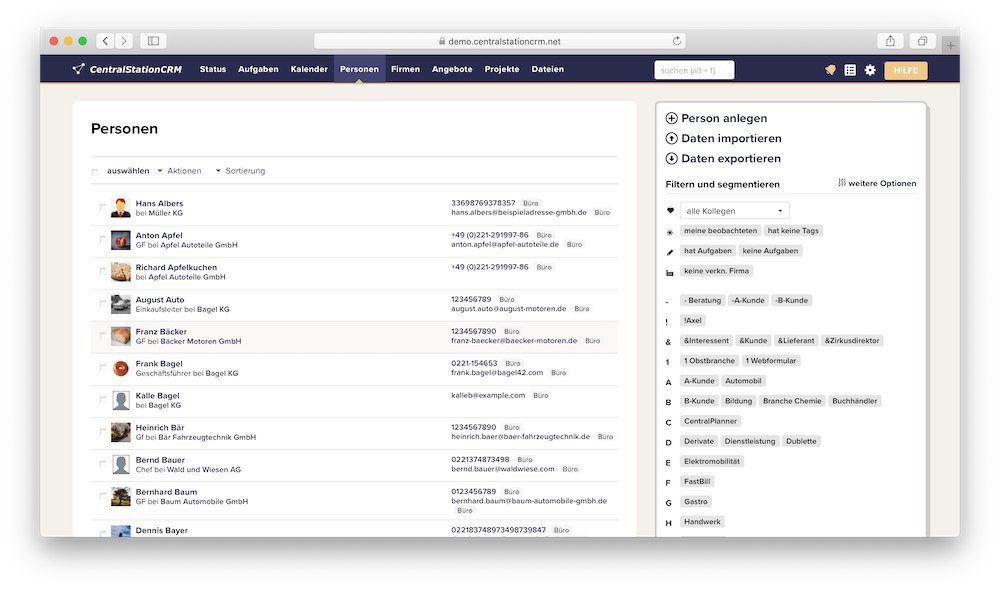 CentralStationCRM - Screenshot 1