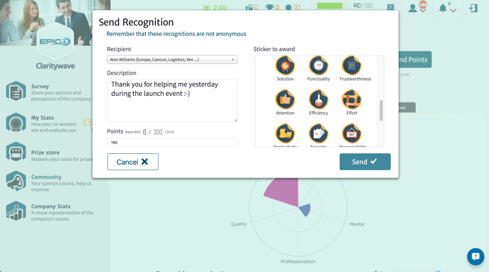 Clarity Wave - Peer-to-Peer Recognition