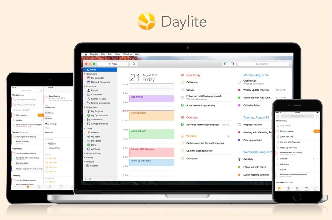 Daylite CRM for Mac - Daylit for mac CRM multi device