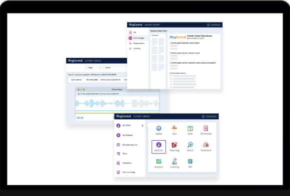 RingCentral Centre de Contact - Quality Management for high-quality customer and agent experiences