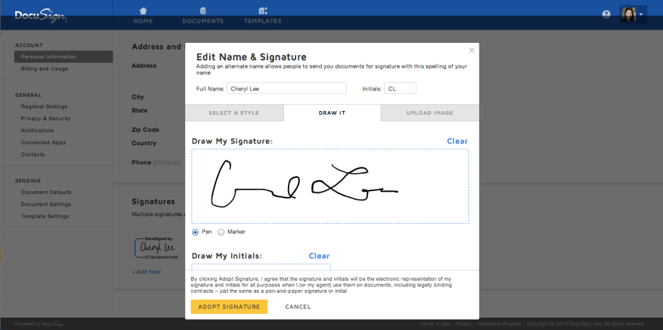 DocuSign - DocuSign de pantalla-1