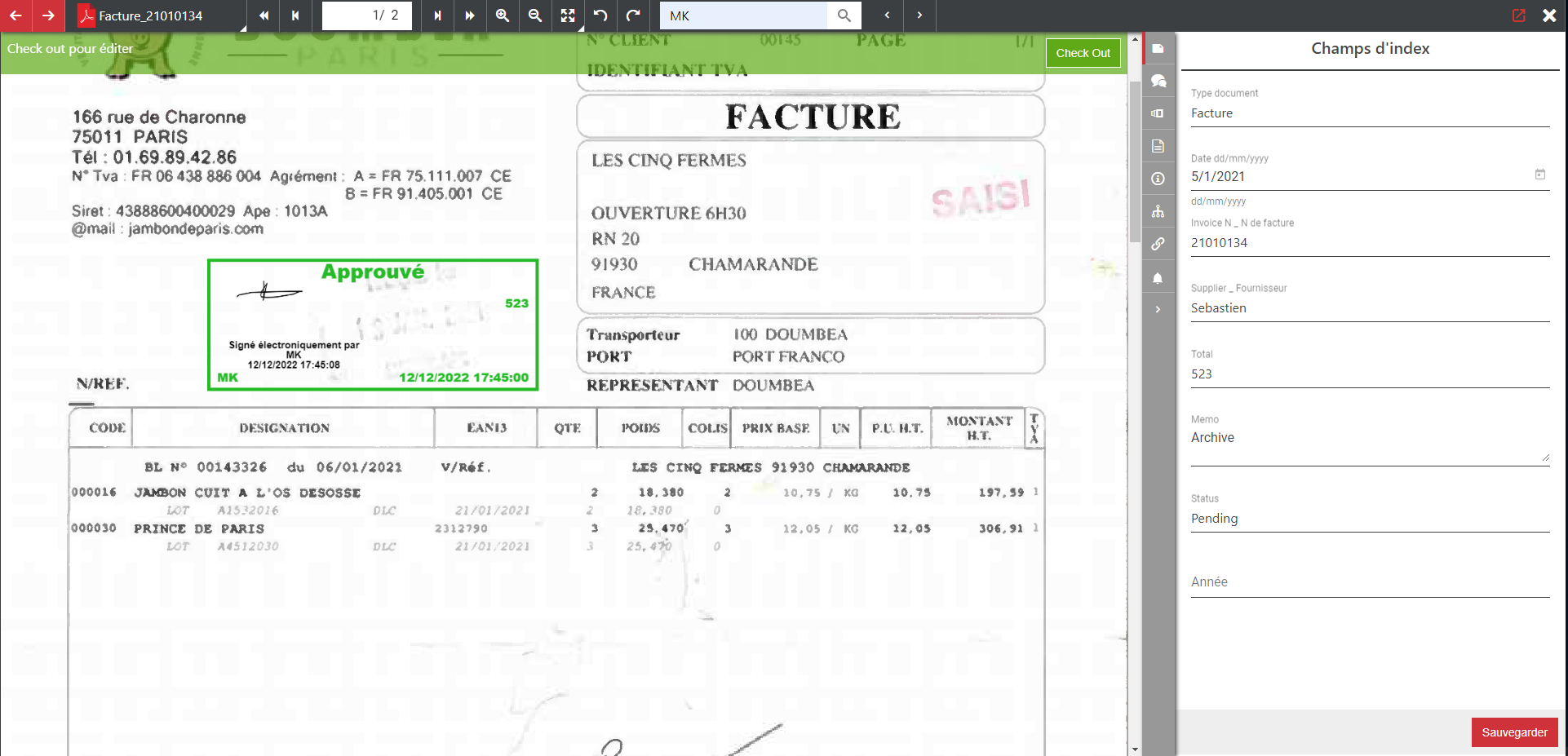 Dokmee - Visionneuse de documents intégrée