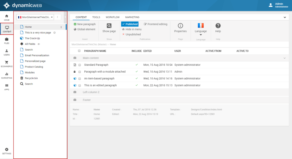 Dynamicweb - Capture d'écran 2