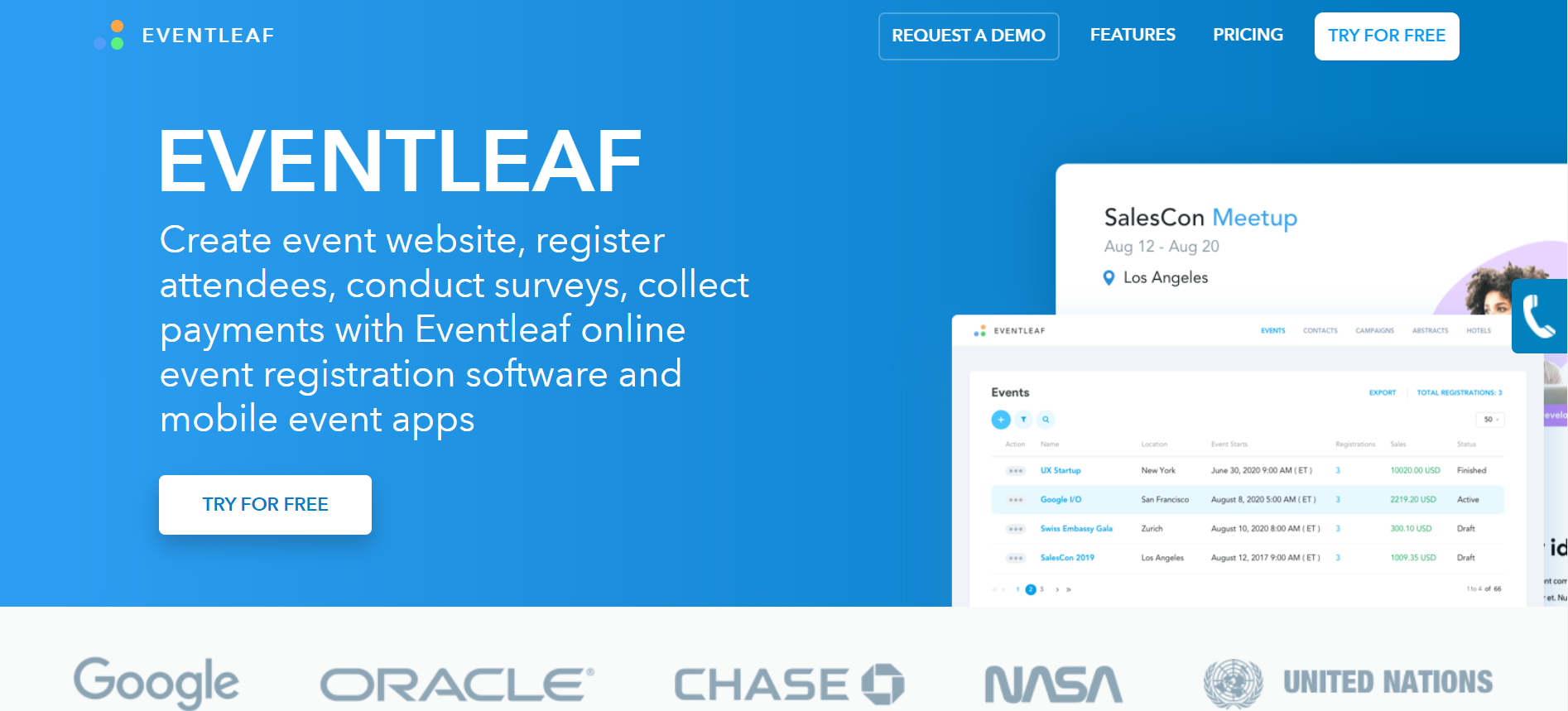 Review Eventleaf: Event registration management software - Appvizer