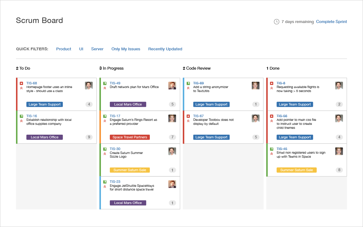 Jira - tool-management-project-jira-software-tables-scrum